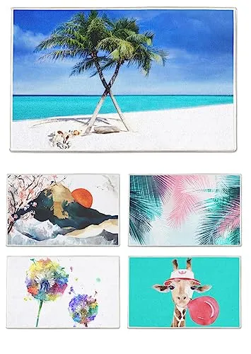 arteneur® - Badematten & Badteppiche 50x80 cm | Badvorleger rutschfest Waschbar bis 40°C | Saugstark & Schnelltrocknend | Fußbodenheizung Geeignet | Weich & Flauschig | Badezimmerteppich Strand