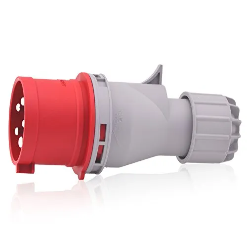 CEE Starkstrom Stecker Intratec 32A 400V 6h IP44 5-polig (3P+N+E) robuste Industriequalität ideal für den schwerindustriellen Einsatz