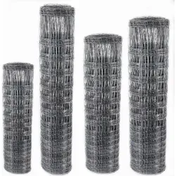 Aquagart Wildzaun 50m - Hochfester Drahtzaun für vielseitige Anwendungen - Zaunelemente - Qualitätszaun aus dickverzinktem Stahl, ideal für effizientes Einzäunen großer Flächen, flexibel einsetzbar und in verschiedenen Höhen verfügbar.