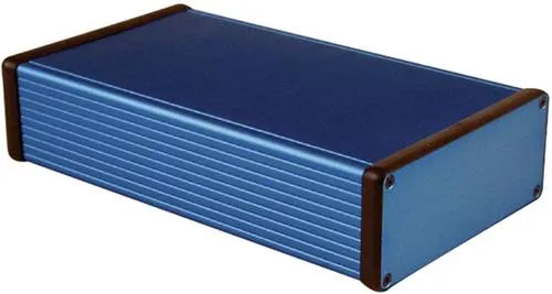 Hammond Electronics 1455Q2201BU Universal-Gehäuse - Aluminium-Gehäuse in Blau, 220 x 125 x 51.5 mm, ideal für den sicheren Schutz von Elektronikprojekten.