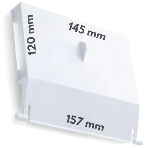 Amapool Skimmer Klappe Ersatz für Standard-Skimmer I Standard-Skimmerklappe 145mm x 120mm für Einbauskimmer I weißes Schlichtes Design I Ersatzteil für Aufstellbecken und Pool Skimmer