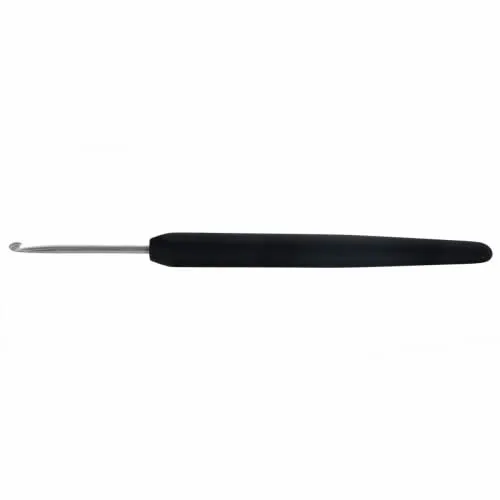 KnitPro - KnitPro Aluminium Softgrip Schwarz (5,50 mm) Häkelnadel - 1 Stück