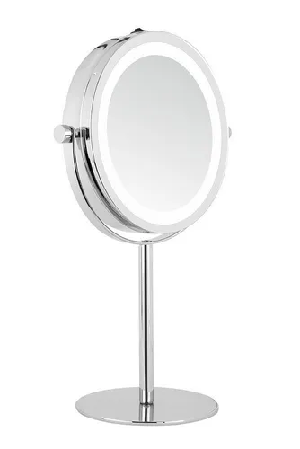 DEUSENFELD Kosmetikspiegel SL7CB - Kosmetikspiegel mit LED Beleuchtung, 7x-Vergrößerung und normaler Ansicht, ideal für präzises Make-up und Pflege, batteriebetrieben für flexible Nutzung.