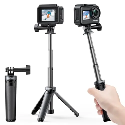 AKASO Mini-Stativ - Vielseitiger Selfie-Stick für Action-Kameras - Stativ für Action-Kameras, leicht und tragbar, ideal für Vlogs und Outdoor-Aktivitäten.