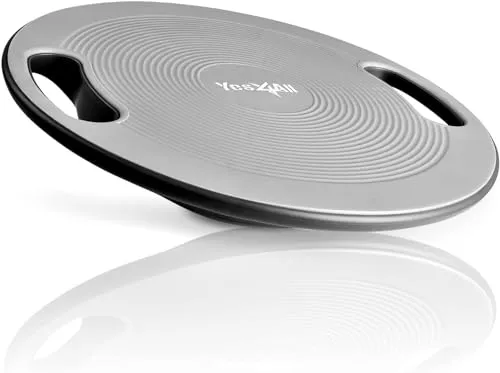 Yes4All T3VS Balance Board inkl, Wackelboard Sport mit Griff und Rutschfester Oberfläche; Wackelbrett Balance Board Ø 40cm