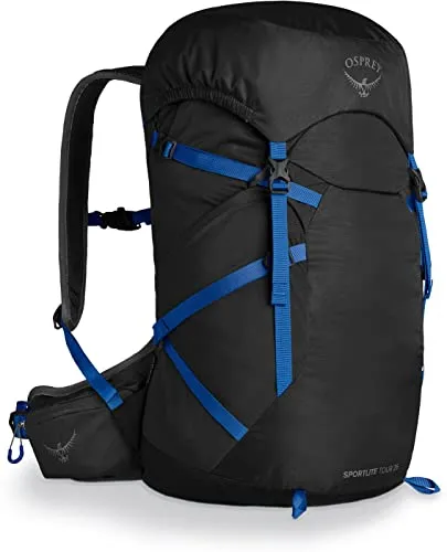 Osprey Sportlite Tour Wander-Rucksack M/L - Dark Charcoal Grey - Wanderrucksäcke mit Lightweight Airspeed Design für optimalen Komfort und seitlichen Stretch Meshtaschen für zusätzliche Stauraum.