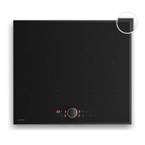 Klarstein Magnichef Induktionskochfeld - 4-Zonen, 8200W Boost, Magnetsteuerung, Timer & Kindersicherung, Restwärmeanzeige, Topferkennung, Aluminiumrahmen, 59cm Kochfeld Induktion