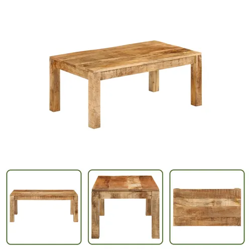 The Living Store Couchtisch 100x55x40 cm Massivholz Mango