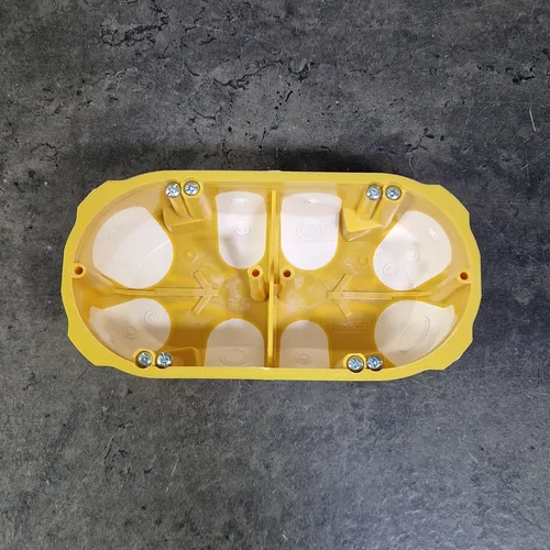 Hohlwanddose 2fach orange Doppeldose WINDDICHT Schalterdose Trockenbau HW KOPOS