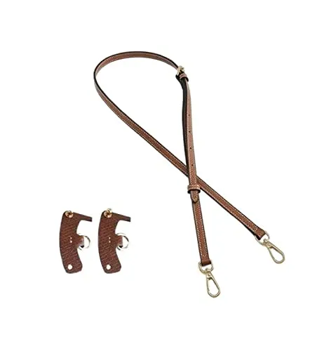 Handtasche No-Punch Transformationszubehör, längenverstellbarer Ersatzriemen aus Leder (Color : Brown Gold, Size : L)