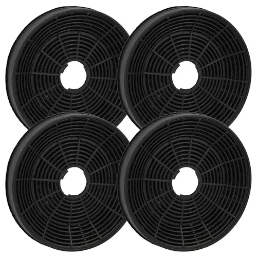 vhbw 4x Aktivkohlefilter kompatibel mit Amica OKS661 S/T, OKS652 T, OKS942 T, OKS-661T, OKS-661S Dunstabzugshaube - 16 cm