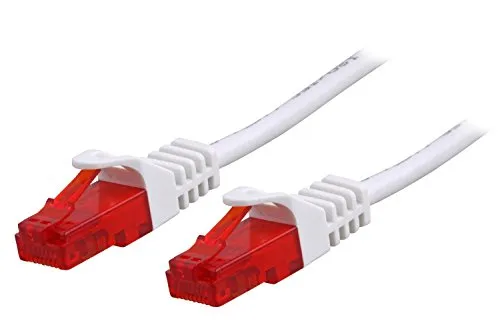 BIGtec LAN Kabel 10m Netzwerkkabel Ethernet Internet Patchkabel CAT.6 weiß Gigabit für Netzwerke Modem Router Switch 2 x RJ45 kompatibel zu CAT.5 CAT.6a CAT.7 Stecker