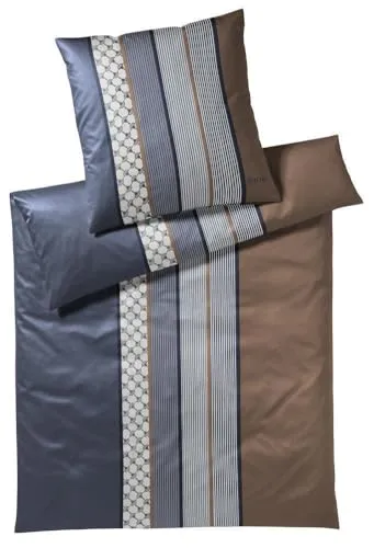Joop! Bettwäsche Cornflower Stripe deep ocean 140x200 cm in blau von JOOP!