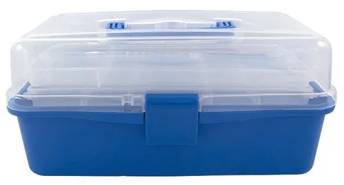 Zubehörbox 3 Ablagefächer blau