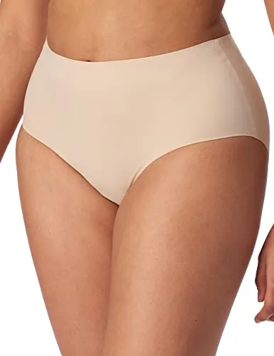 Schiesser Damen Maxislip Invisible Soft Taillen-Shapewear, Sand - Funktionsunterwäsche mit hohem Bund für eine perfekte Silhouette, unsichtbar unter enger Kleidung dank Lasercut-Abschlüssen und gebondeten Seitennähten für maximalen Tragekomfort.