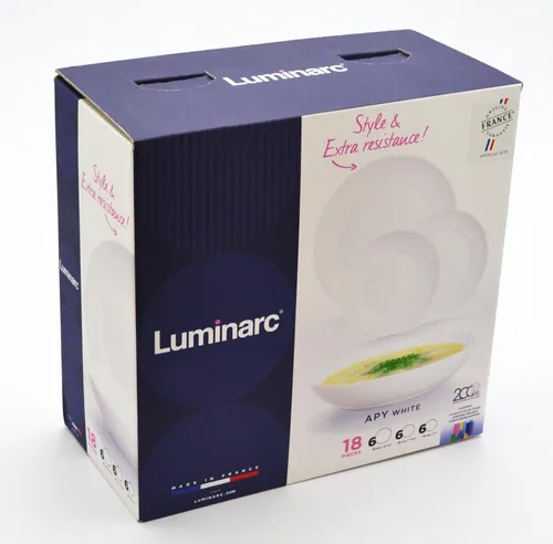 Mäser Besteckset 18-teilig, weiß WHITE APY - Tafelservice - 18-teiliges Tafelservice aus leichtem Opalglas, spülmaschinen- und mikrowellengeeignet. Perfekt für jeden Anlass – genießen Sie stilvolles Essen mit diesem eleganten Set.