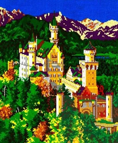 Stick it Steckpuzzle Schloss Neuschwanstein im Sommer