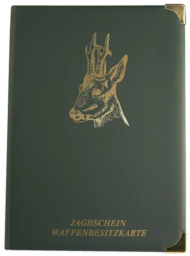 Jagdschein Etui - WBK Etui - für Jäger, grün, Bock