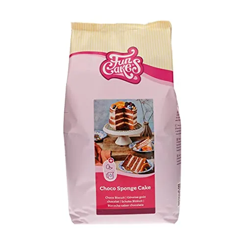 FunCakes Choco Biskuitkuchen Mix - Kuchenmischungen für einen leichten, flauschigen Schokoladenkuchen – einfach zuzubereiten, ideal für kreative Kuchendekoration.