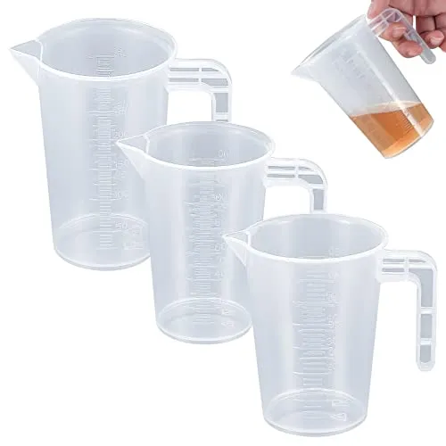Präzisions-Messbecher 50ml 100ml 250ml 3er Set mit Waage, Messbecher für Reinigungsmittel, Küche, Backen, Labor, Küche