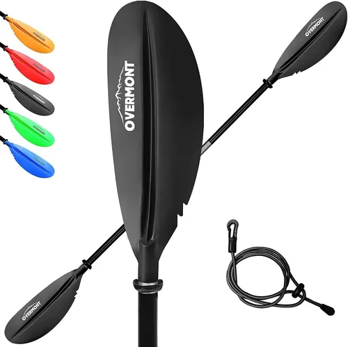 Aluminium Doppelpaddel SUP Paddel 222cm in schwarz von Overmont