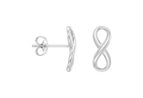 Sofia Milani Paar Ohrstecker Unendlich aus 925 Silber - Ohrstecker in glänzendem Design, ideal für besondere Anlässe und mit zeitloser Eleganz.