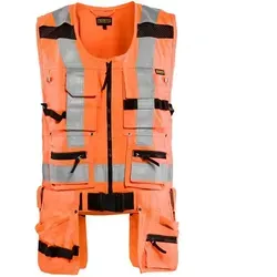 Blakläder High Vis Werkzeug Weste 3032 - Orange XXL - Arbeits- & Schutzkleidung: Hochsichtbare Weste mit zahlreichen Taschen, abnehmbaren Nageltaschen und optimaler Belüftung für höchsten Tragekomfort und Sicherheit auf der Baustelle.