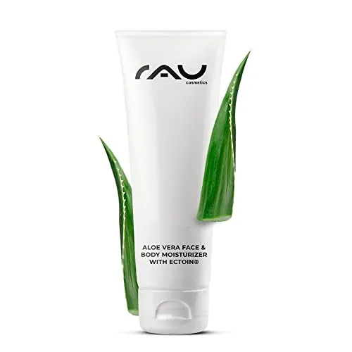Rau Aloe Vera Face Moisturizer Gel 50 ml - Feuchtigkeit für alle Hauttypen - Tagespflege: Bio-Gel mit 100% natürlichen Inhaltsstoffen wie Aloe Vera und Feigenkaktus, ideal für Feuchtigkeit, Rötungslinderung und Anti-Aging.