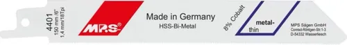 MPS Sägeblatt, MPS Bi-Metall-Säbelsägeblatt gefräst und geschränkt