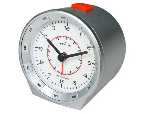 ATRIUM Funkwecker A960-19 – eleganter Wecker ohne Ticken - Wecker mit modernem Design und sensorgesteuerter Beleuchtung, ideal für Schlafzimmer und Wohnzimmer; bietet Snooze-Funktion und ansteigenden Piepton als Wecksignal.