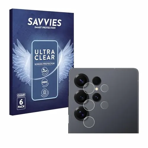 Savvies 6 Stück Schutzfolie für Samsung Galaxy S25 Ultra Enterprise Edition (NUR Kameraschutz) Displayschutz-Folie Ultra-Transparent