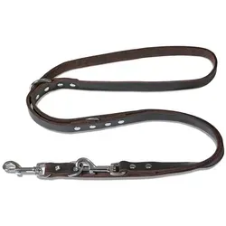 Freudentier Hundeleine aus Leder - Verstellbare Führleine der Alsterufer Kollektion in Braun - Hundeleinen, aus hochwertigem Leder, verstellbar für optimalen Komfort und Kontrolle beim Spazierengehen.