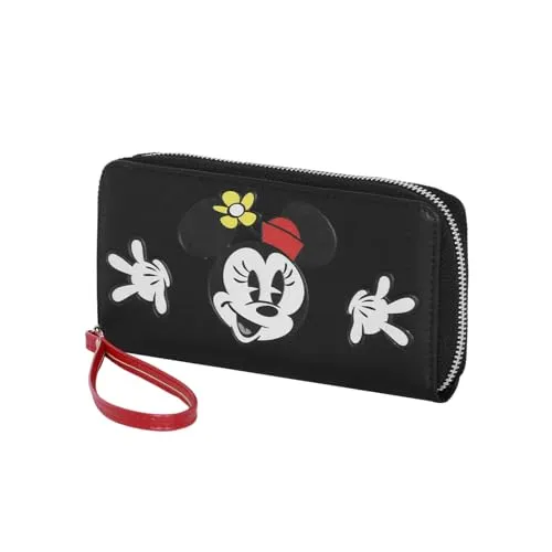 Geldbörse Disney Minnie Maus - Elegante Damen Geldbörse mit 12 Kartenfächern, ideal für stilvolle Organisation und praktischen Alltag