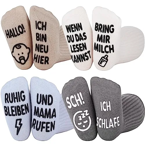 Bazzava Baby Geschenk für Junge und Mädchen - Socken 0-12 Monate - Neugeborenen Geschenke zur Geburt