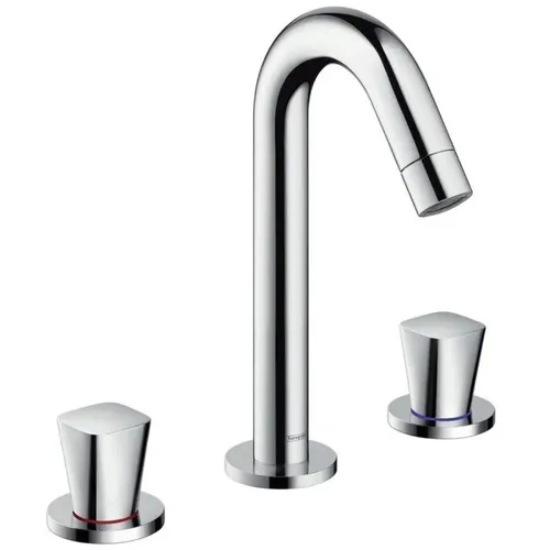 Hansgrohe 3-Loch Waschtischarmatur Logis chrom - Elegante 3-Loch Waschtischarmatur aus der Logis-Serie, in edlem Chrom-Finish, ideal für moderne Badezimmer und sorgt für präzise Wasserregulierung.