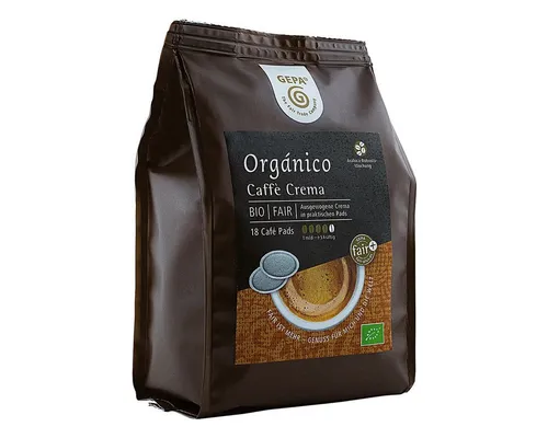 GEPA Kaffee Organico Crema, 18 Kaffeepads