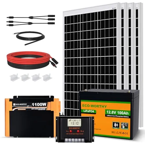 ECO-WORTHY 480W 12V Solaranlage Komplettset
