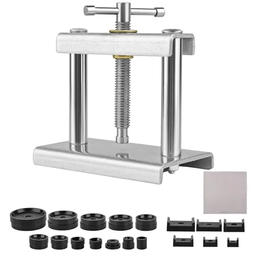 Uhr Presse Set - Uhren Batteriewechsel Werkzeug - Werkzeuge & Reparatursets, ideal für den einfachen Batteriewechsel von Uhren mit professionellem Gehäuseschließer und umfassendem Zubehör.