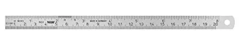 Vogel Germany Stahlmaßstab (Typ C, Messbereich 200 mm, Querschnitt 13 mm x 0,5 mm, rostfreier Federbandstahl, Ablesung von links nach rechts) 1010030020