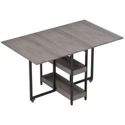 furnicato Esstisch Klappbarer Industriedesign, für 4 Personen, Grau (1-St) grau