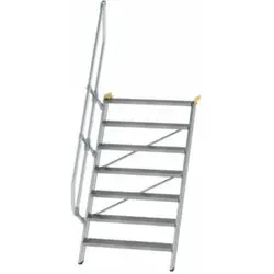 Alutreppe 7 Stufen mit einseitigem Handlauf von Günzburger