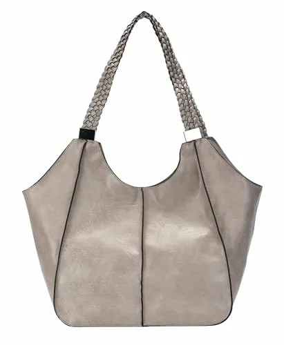 OBC Damen XXL Tasche - Elegante Schultertasche für jeden Anlass - Damen-Shopper: Geräumige Umhängetasche in FLECHTOPTIK mit praktischem Design, ideal für Arbeit und Freizeit – der perfekte Begleiter für stilvolle Auftritte!