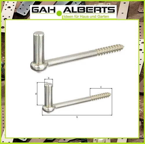 Klobe zum Einschrauben 16 x 165 mm J-Haken galvanisch verzinkt # 312183