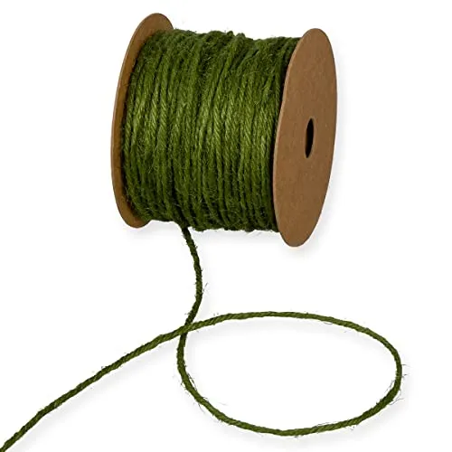 HALBACH Jutekordel Basic Juteband 2.0 mm breit 50.0 m lang 100 Jute Ganzjährig einsetzbar Moosgrün