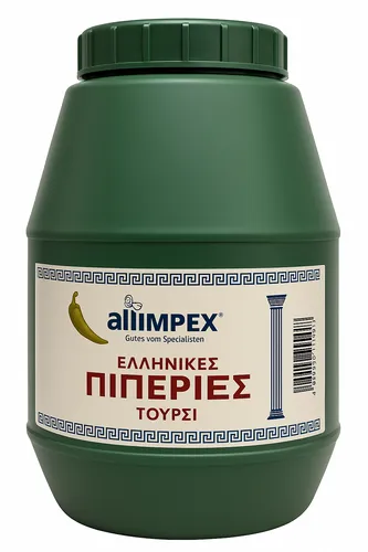 Alimpex griechische grüne Peperoni im Fass 4,5kg