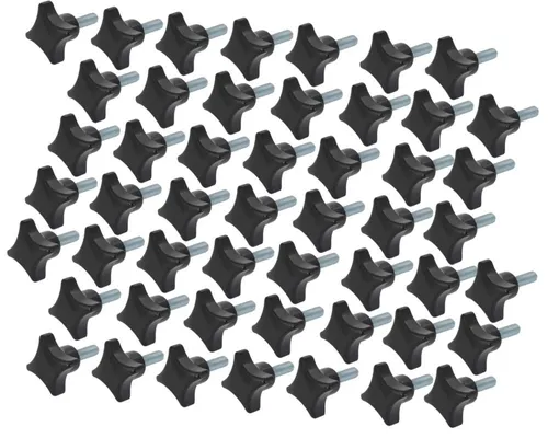 Stück Kreuzgriffschraube M10 x 30 mm - Griff Ø 50mm - Schrauben, 50 Stück, ideal für einfache Handhabung und schnelle Justierung durch den ergonomischen Griff.