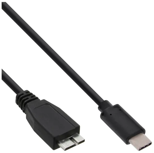 InLine USB 3.2 Gen.1x2 Kabel, USB-C Stecker an Micro-B Stecker, schwarz, 2m 35722