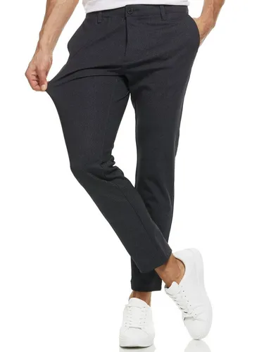 Indicode Herren Chinohose Rodekro - Slim Fit in Grau (29/32) - Stylische Chinohose für Herren mit elastischem Stoff für hohen Tragekomfort. Aus 65% Viskose, ideal für lässige Outfits. Mit 4 praktischen Taschen und figurbetonter Passform.