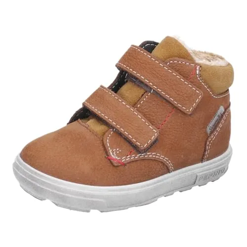 RICOSTA Jungen Winterstiefel Alex - Wasserdichte Winterstiefel für Kinder mit Lammwollfutter, ideal für kalte Tage. Hochwertiges Leder und Klettverschluss sorgen für Komfort und Passgenauigkeit.