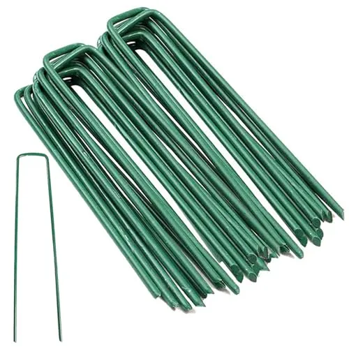 Garten Erdanker Gartenheringe Heftklammern Bodenanker Verzinkt Erdanker aus Stahl Anti-Rost für Unkrautvlies Gartenvlies Zaun Camping 15cm 20 Stück